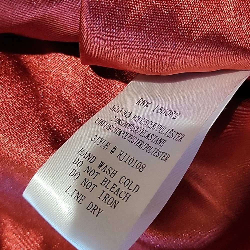 Women's Red Faux Suede Jacket with Quilted Sleeves - Picture 12 of 12